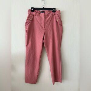 Express Rose Pink High Rise Crop Pants